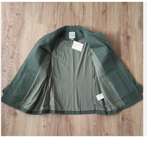 100% Authentic!! NWT Org.$630 Toteme Army jacket Khaki Green XS - Picture 8 of 11